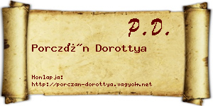 Porczán Dorottya névjegykártya